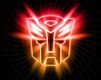 Neon Kunst des Transformers Logos
