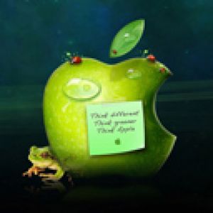 Kreative Grüne Apfel Kunst