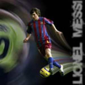 Fußballaktion von Lionel Messi