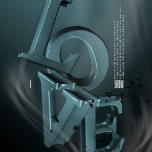Liebes Typografie Kunst