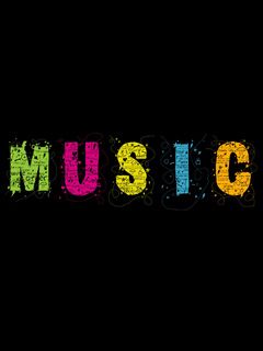 Bunte Musiktypografie