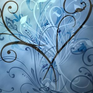 Elegantes Florales Herzdesign