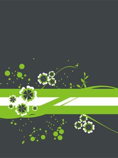 Grünes Florales Abstraktes Design