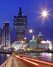 Macau Skyline bei Nacht