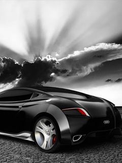Elegantes schwarzes Audi Konzept