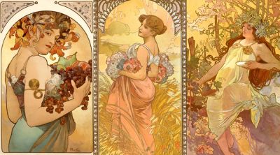 Alphonse Mucha Art Nouveau Frauen