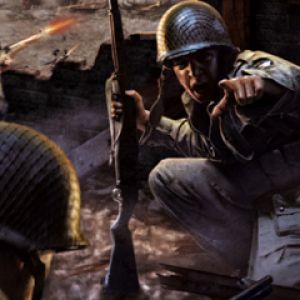 Soldaten in Kampfszene
