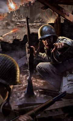 Soldaten in Kampfszene