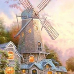 Charmante Windmühlenlandschaft