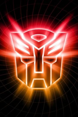 Neon Kunst des Transformers Logos