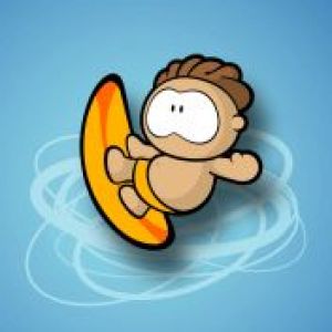 Niedlicher Surfer Charakter