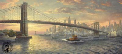 Sonnenuntergang über der Brooklyn Bridge