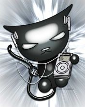 Cooler Kater Hört Musik