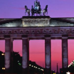 Brandenburger Tor bei Sonnenuntergang