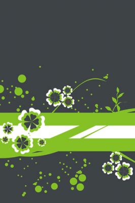 Grünes Florales Abstraktes Design
