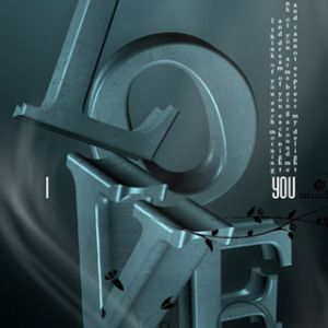 Typografische Kunst Ich Liebe Dich