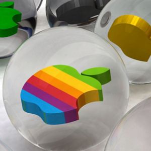 Buntes Apple Logo