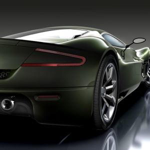 Elegantes Grünes Sportauto