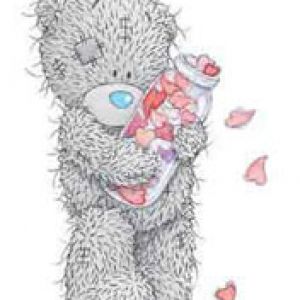 Süßer Teddybär mit Herzen