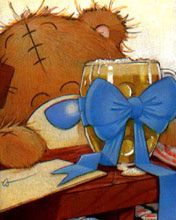 Süßer Bär mit Bier
