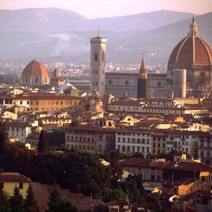 Florenz Skyline bei Sonnenuntergang