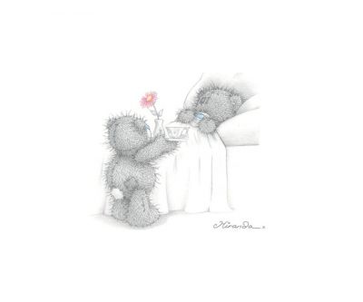 Niedliche Teddybären mit Blume