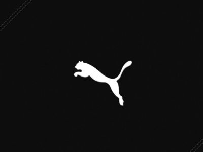 Puma-Logo auf Schwarzem Hintergrund
