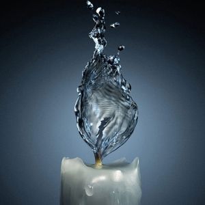 Wasserflamme Kerze