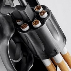 Revolver mit Zigaretten