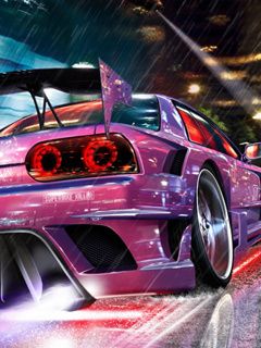 Stylisches Rosa Sportauto