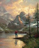 Berglandschaft bei Sonnenuntergang