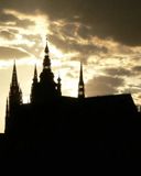 Silhouette der Prager Burg