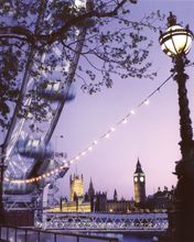 London Eye in der Dämmerung