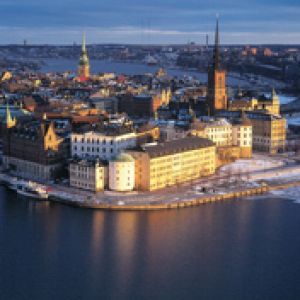 Schöne Skyline von Stockholm