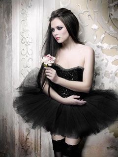 Elegante Ballerina in Schwarz