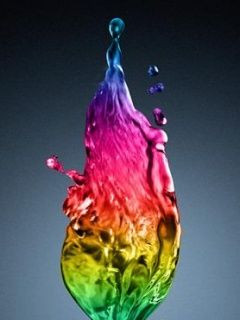 Bunter Wasserspritzer