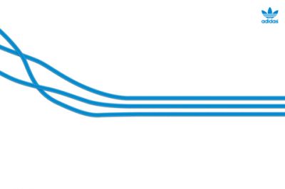 Adidas Blau Linien Design
