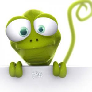 Niedlicher Grüner Cartoon-Frosch