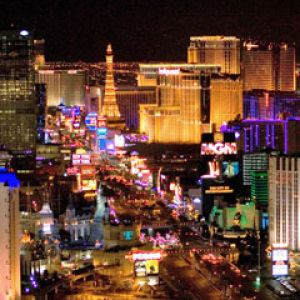 Nachtskyline von Las Vegas