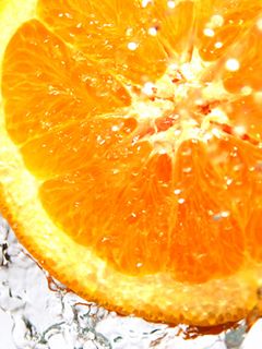 Frische Orangenscheibe