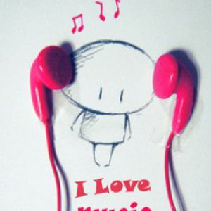 Illustration Ich Liebe Musik