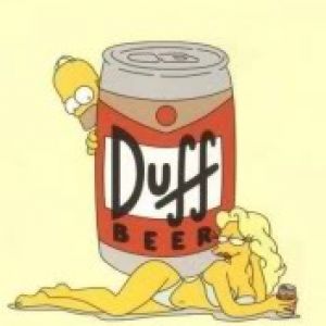 Homer Simpson und Duff Beer