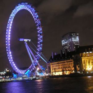 Nachtansicht des London Eye