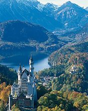 Landschaft des Neuschwanstein Schlosses