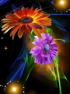 Bunte Blumenabstraktion