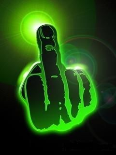 Grüße Mittelfinger Geste