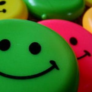 Bunte Smiley-Gesichter