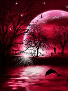 Mystische Rote Mondlandschaft