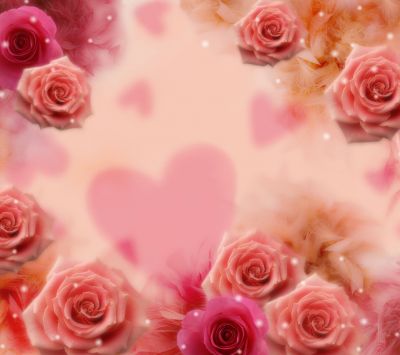 Romantische Rosa Rosen