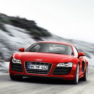 Rotes Audi R8 Sportwagen